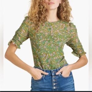 Veronica Beard 100% Silk Paisley Blouse